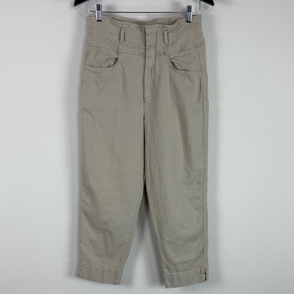 GAP Paper‎ Bag Waist Cropped Ballon Leg Khaki Pants Size 6